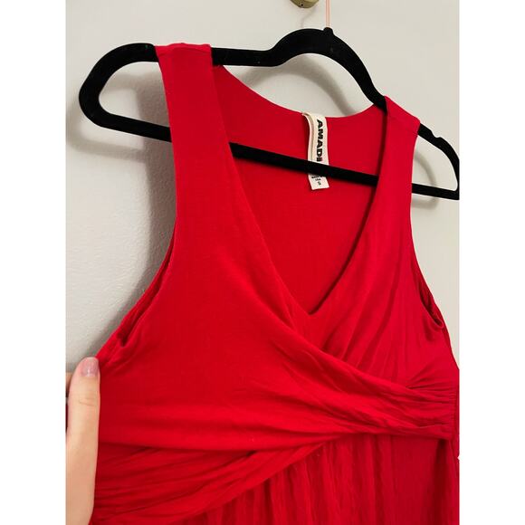 Anthropologie Amadi Red Cross Front Dress Size Small - Picture 3 of 9